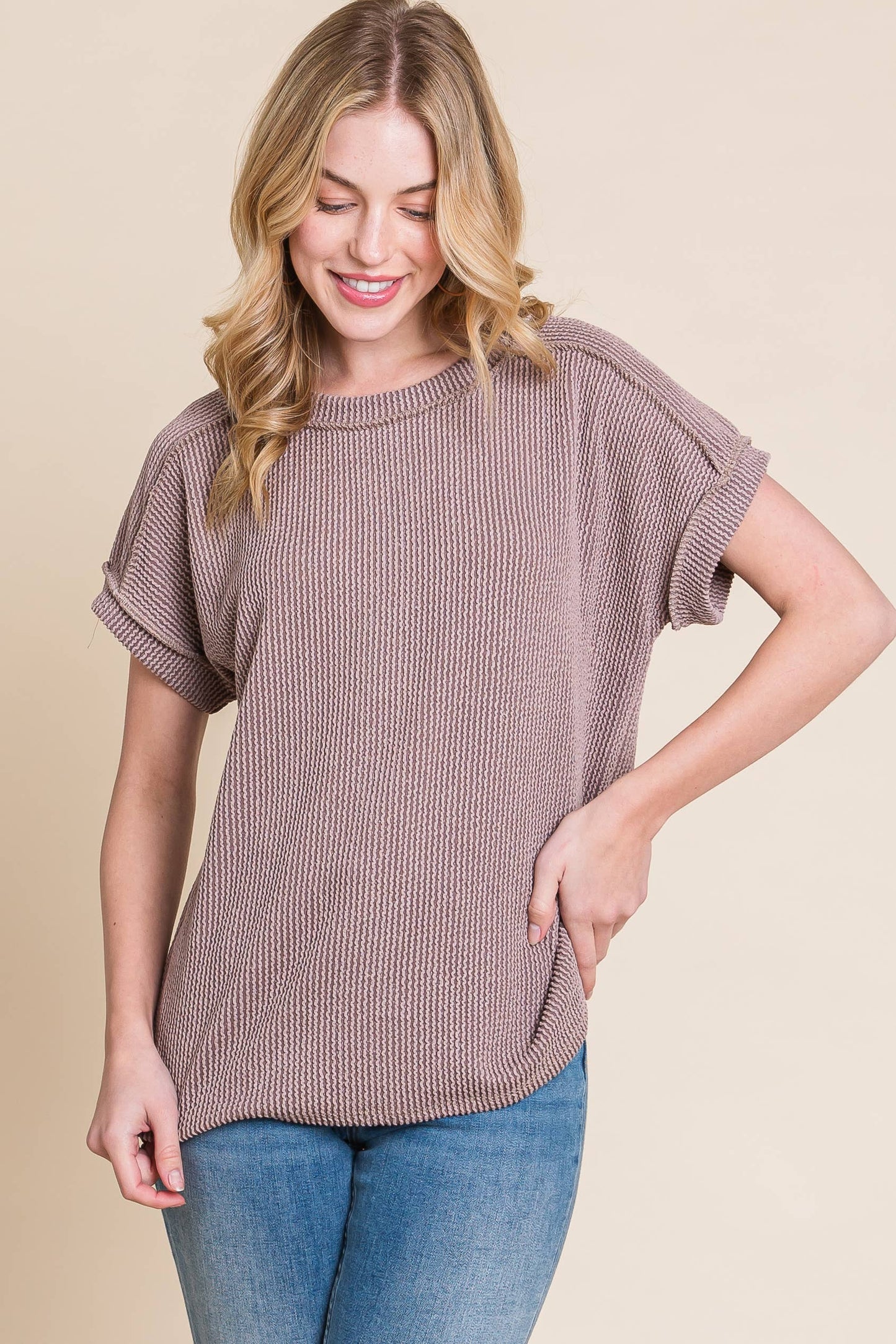 RIB KNIT TOP