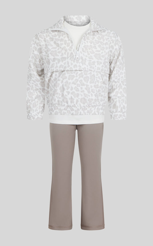 Toddler Girls Half Zip Windbreaker, Tee, Flare - 3 PC SET