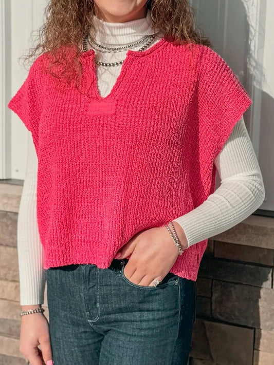 The Abby Fuschia Pullover Sweater