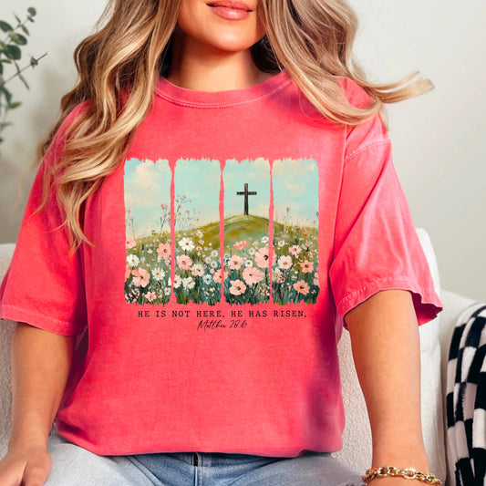 He Has Risen  | Easter Graphic Shirt | Comfort Colors 